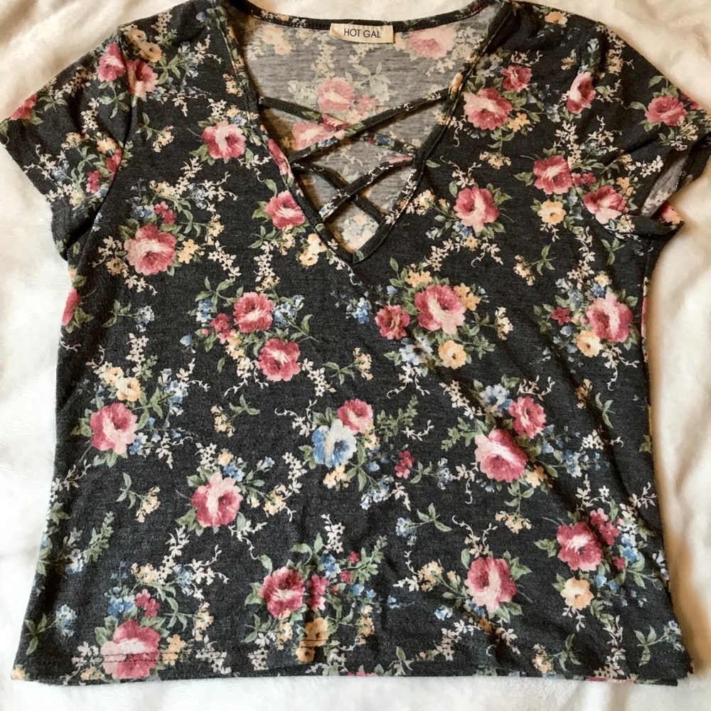 Floral crop top